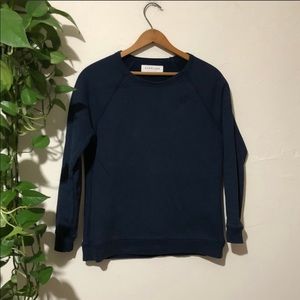 Everlane Navy Terry Cloth Sweatshirt